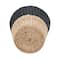 Household Essentials 9" Black Woven Hyacinth Waste Basket
